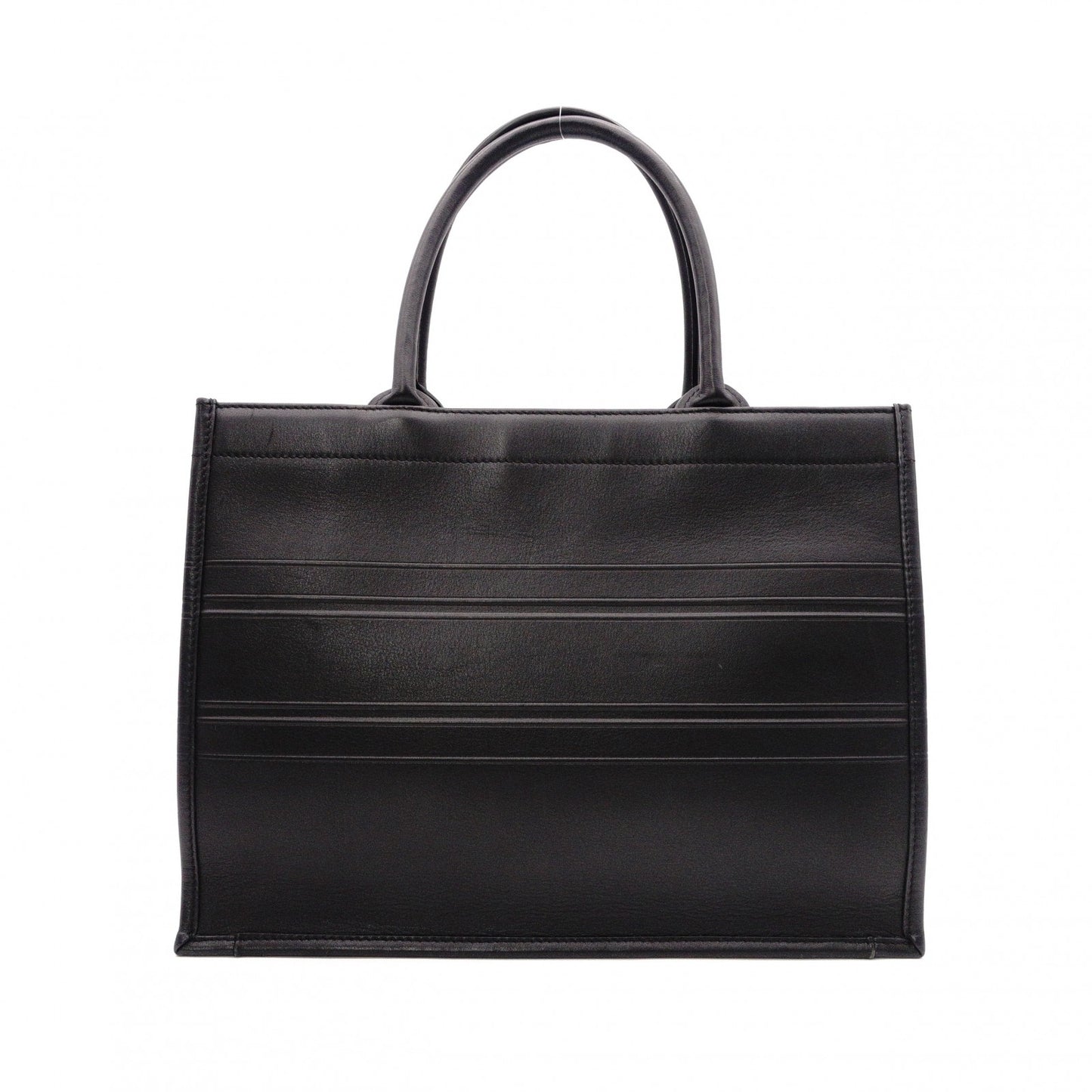 DIOR Book Tote Medium Tote Bag, Leather, Black, CD Logo