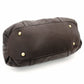 Louis Vuitton Mahina PM Shoulder Bag Brown Leather Tote Gold Hardware Logo Brown 7-9-573