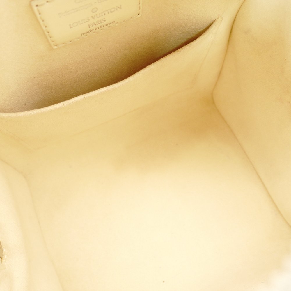 LOUIS VUITTON Damier Facet Speedy Cube PM White Patent Leather White Handbag 2-Way 7-5-685