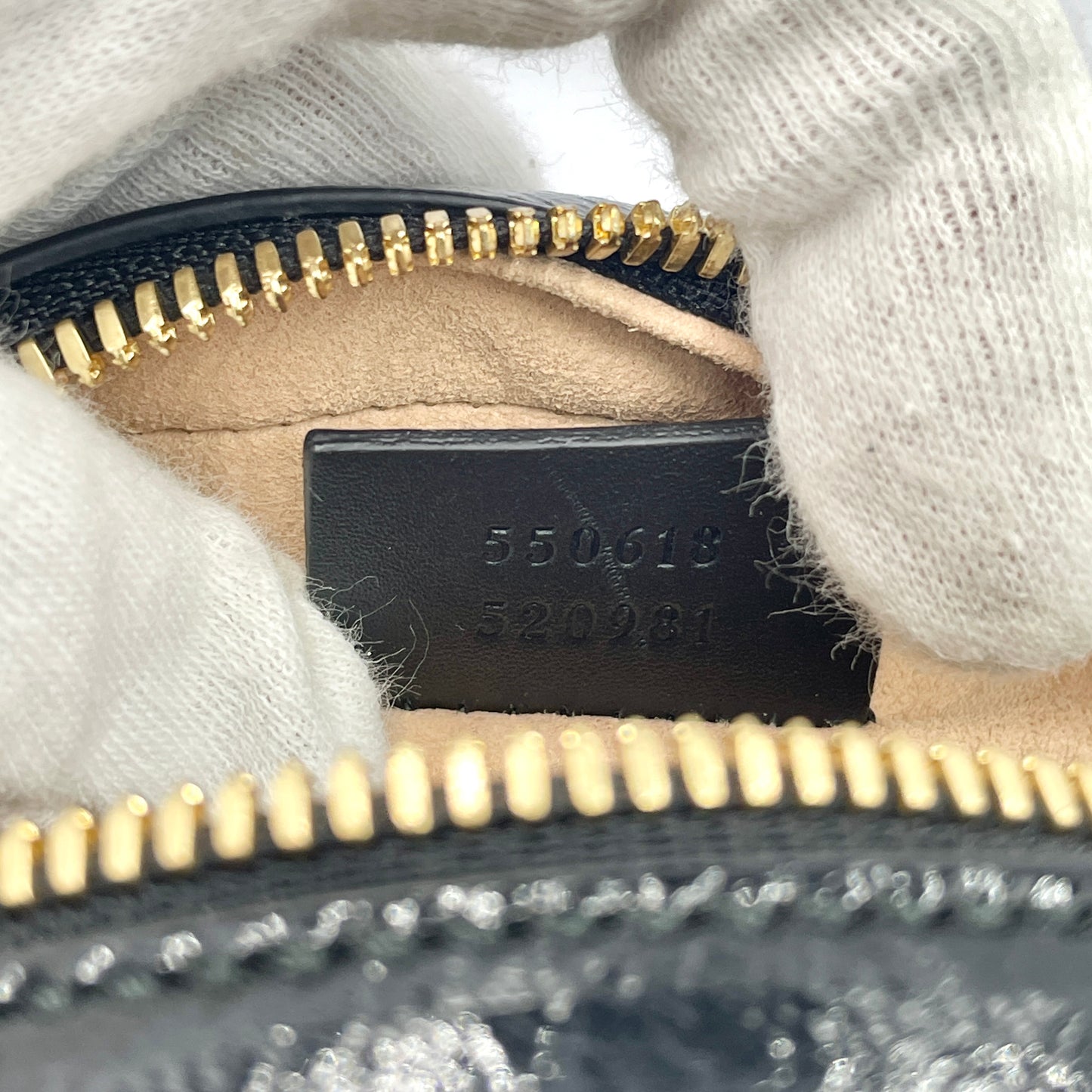 GUCCI Ophidia Suede Chain Shoulder Bag