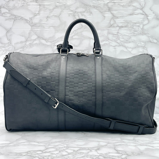 LOUIS VUITTON Damier Infini Keepall 55 Bandouliere