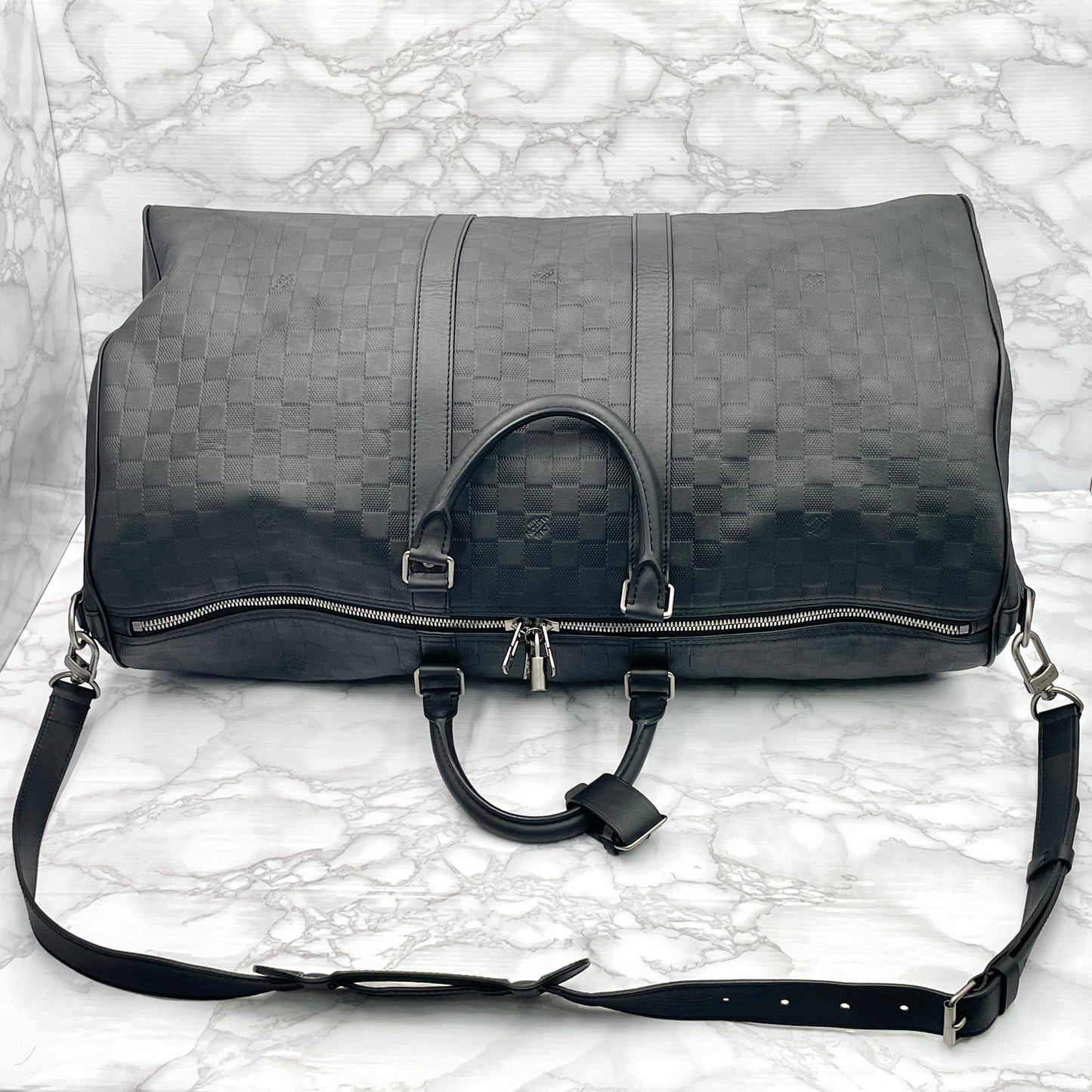 LOUIS VUITTON Damier Infini Keepall 55 Bandouliere