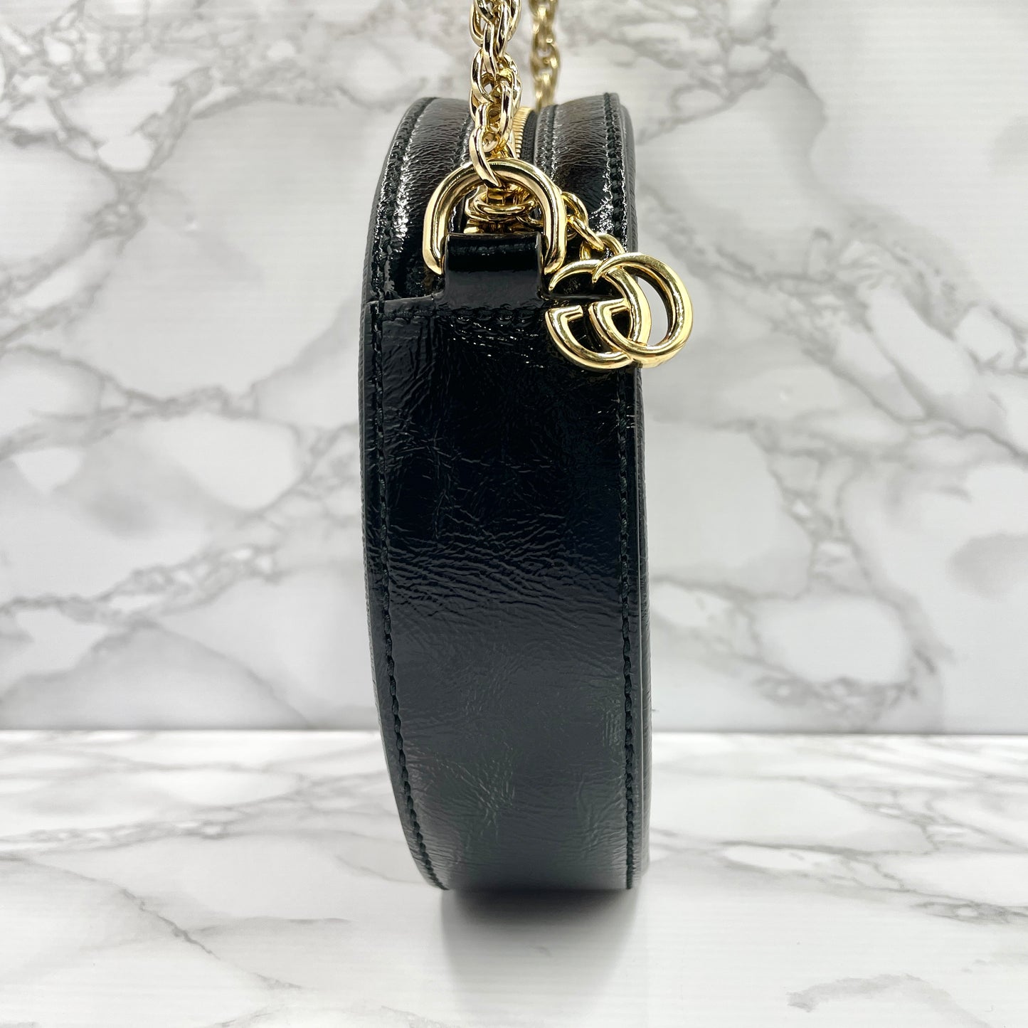 GUCCI Ophidia Suede Chain Shoulder Bag