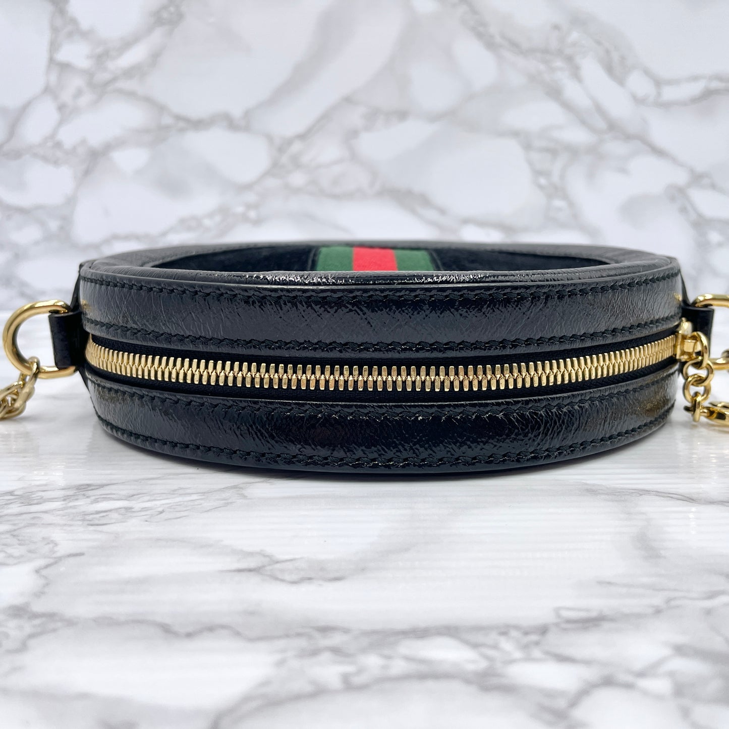 GUCCI Ophidia Suede Chain Shoulder Bag