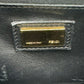 FENDI Mini Peekaboo Handbag Black Leather 2-Way Crossbody Black Gold Hardware 7-10-1013