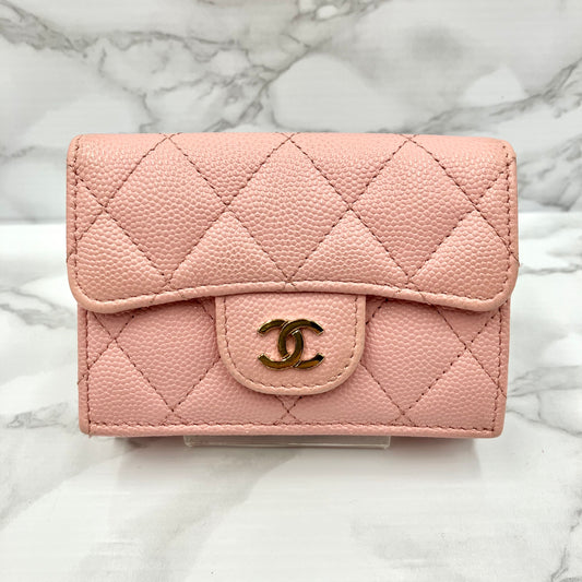 CHANEL Caviar Matelasse Mini Wallet