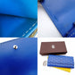 GOYARD Valenine Long Wallet Long Wallet Blue Logo Blue Leather Wallet 7-12-603
