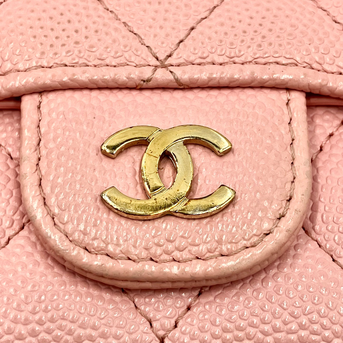 CHANEL Caviar Matelasse Mini Wallet