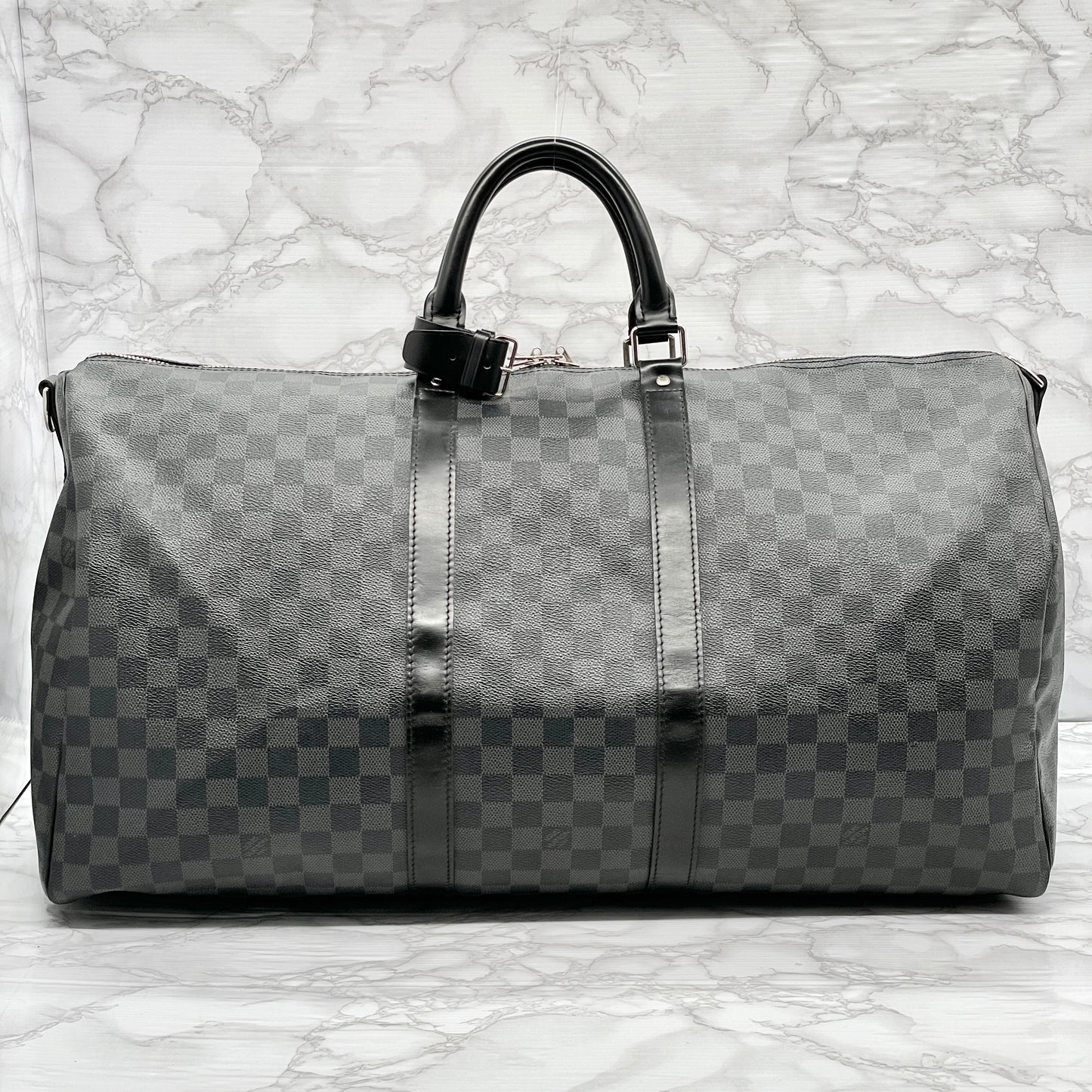LOUIS VUITTON Graphite Keepall 55 Bandouliere