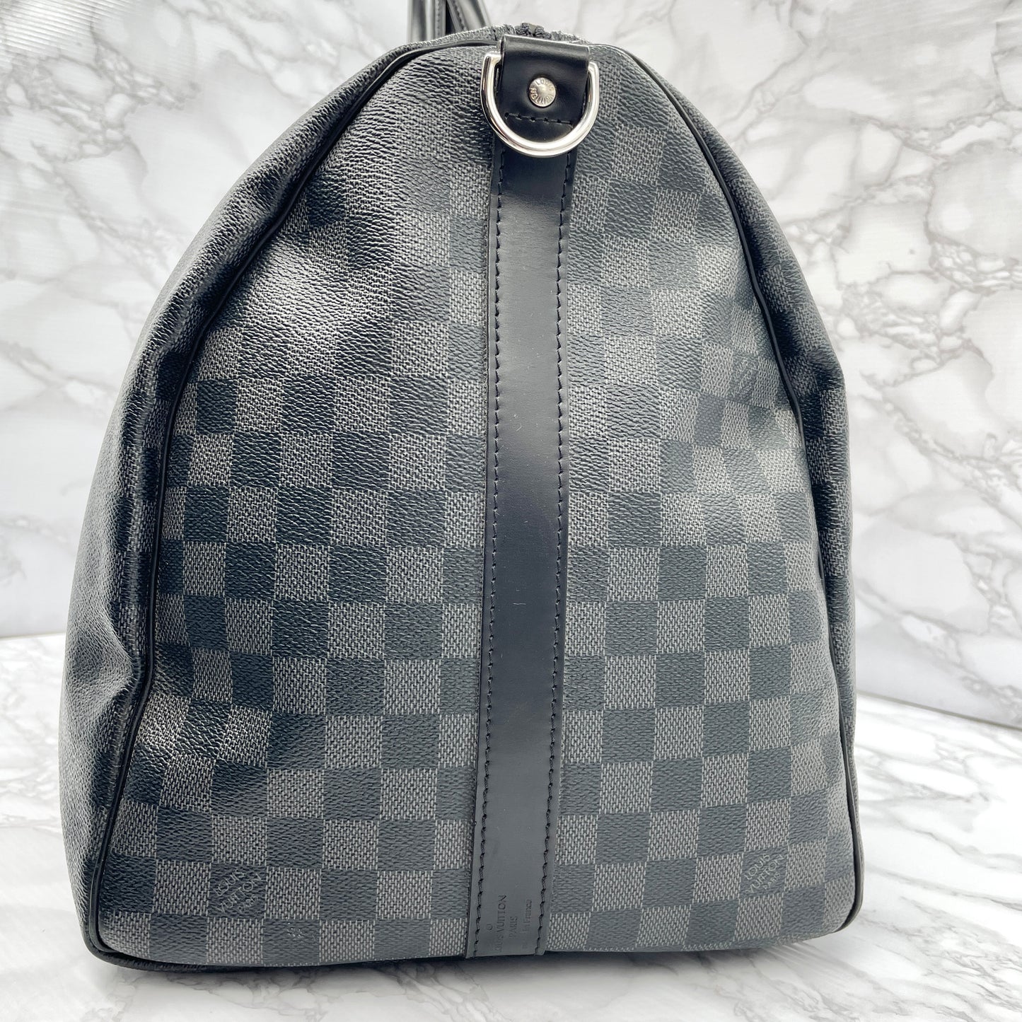LOUIS VUITTON Graphite Keepall 55 Bandouliere