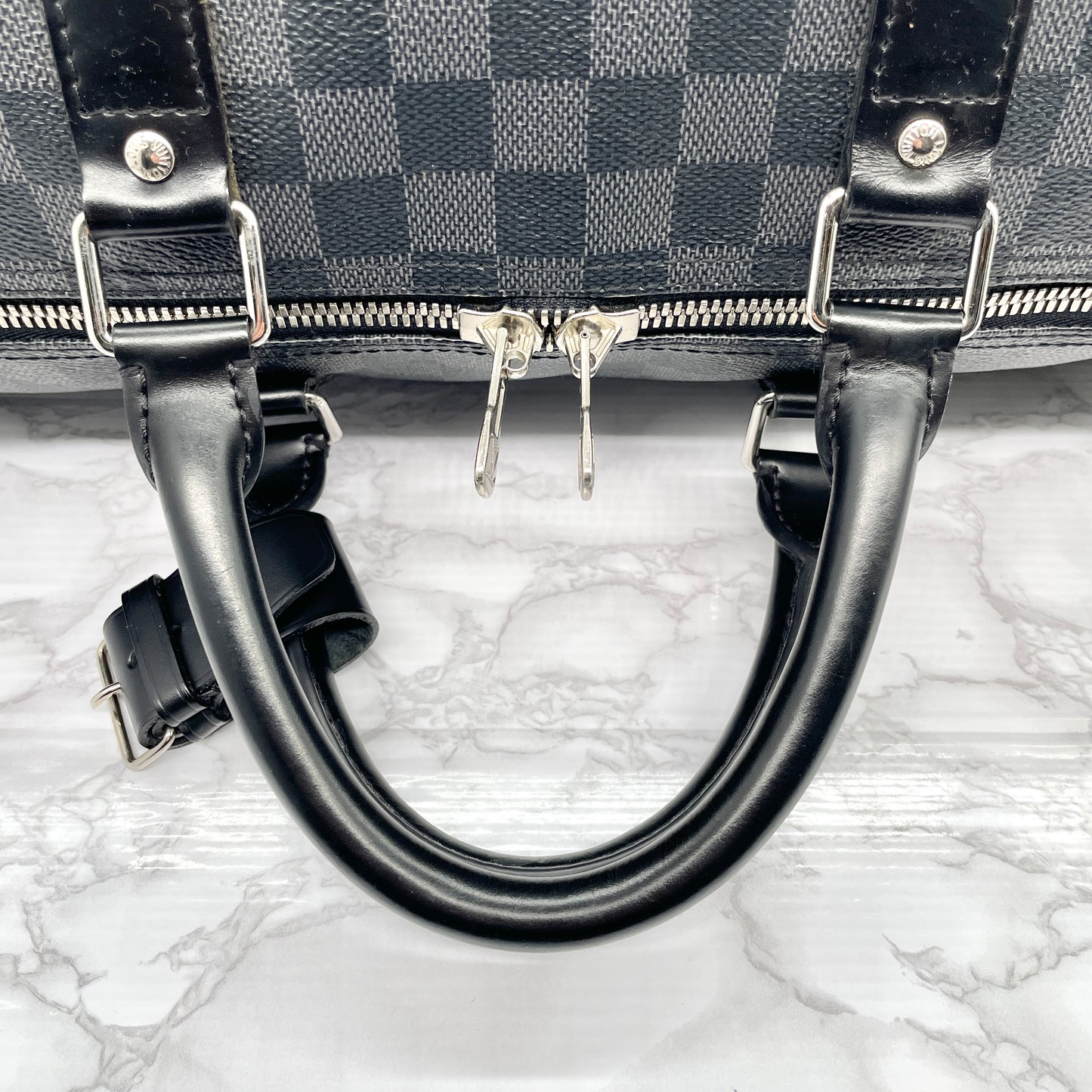 LOUIS VUITTON Graphite Keepall 55 Bandouliere