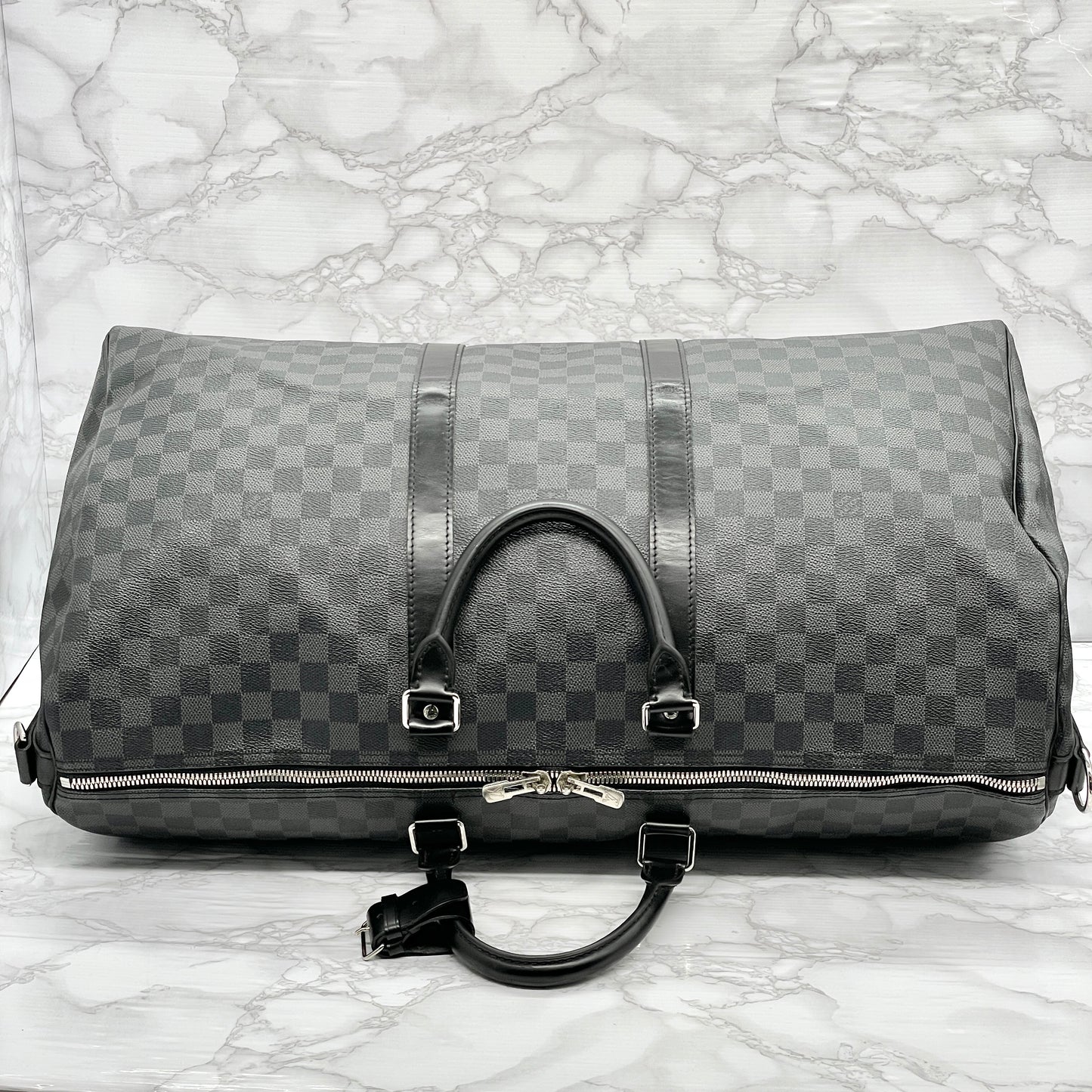 LOUIS VUITTON Graphite Keepall 55 Bandouliere