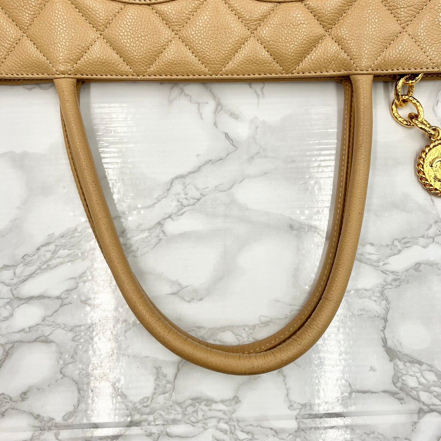 CHANEL Caviar Medallion Vintage Tote