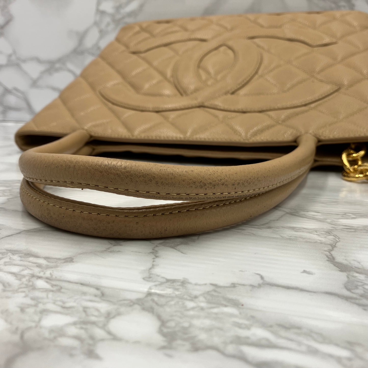 CHANEL Caviar Medallion Vintage Tote