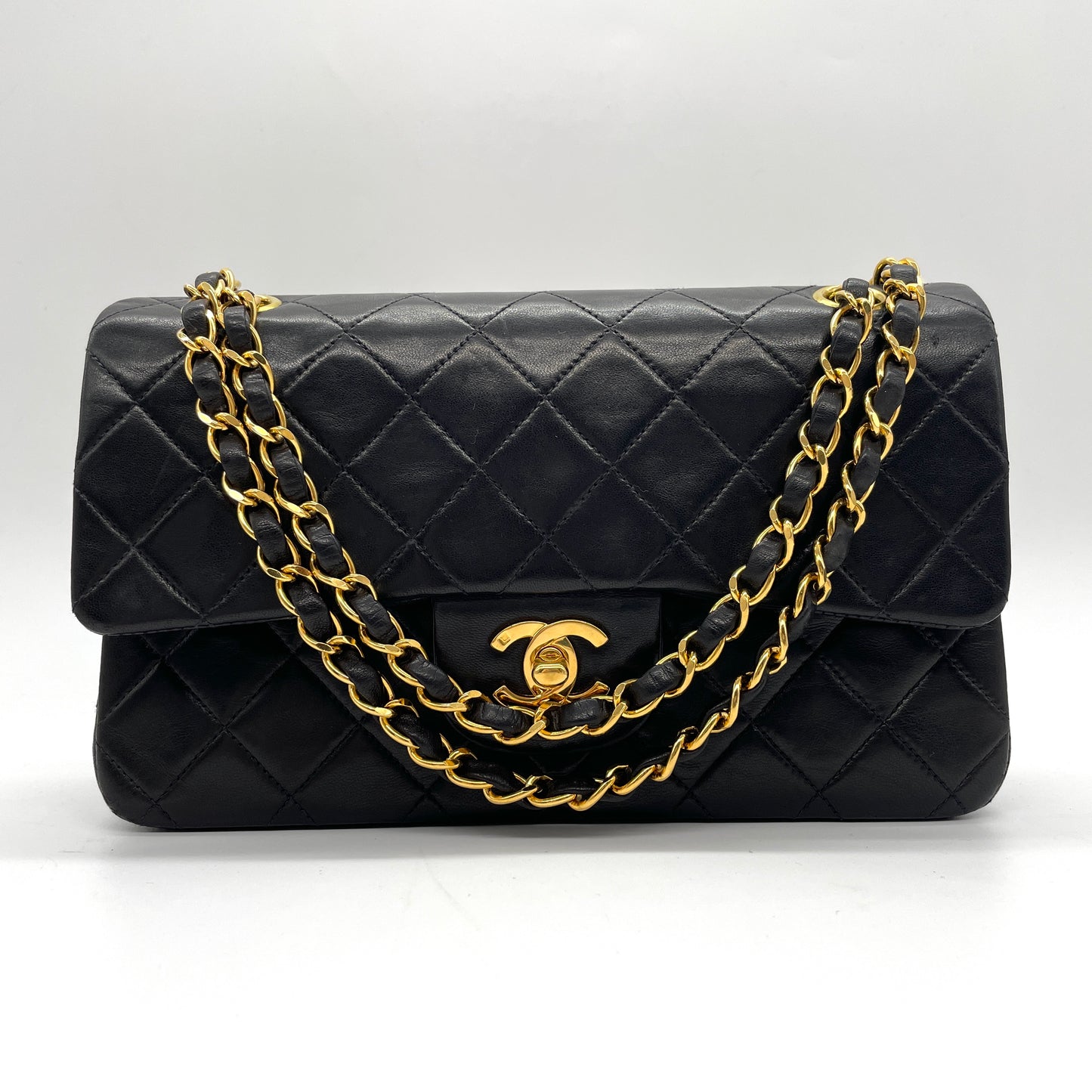 CHANEL Matelasse W Flap W Chain Lambskin