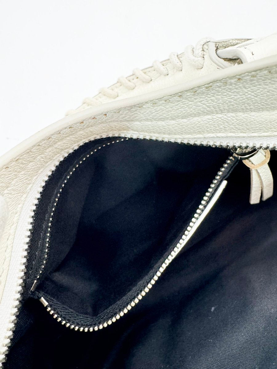 Balenciaga Classic Metal Edge Mini City Handbag White Leather 2-Way Crossbody White R801801