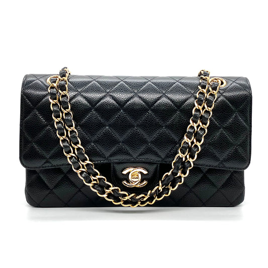 CHANEL Matelasse Caviar W Flap W Chain IC plate