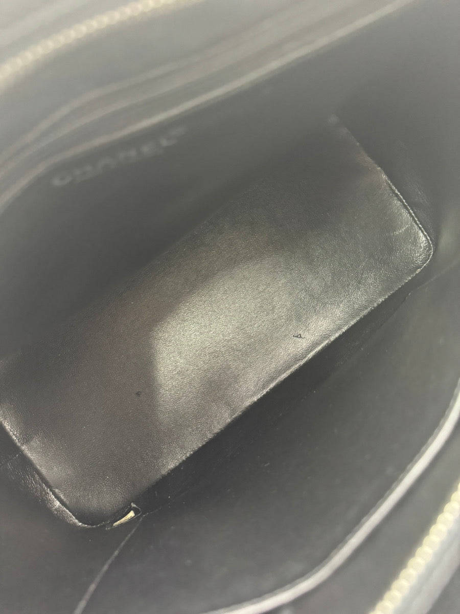 CHANEL Reissue Tote, Caviar Leather Shoulder Bag, Black Leather with Silver Hardware