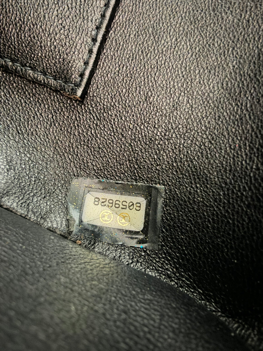 CHANEL Reissue Tote, Caviar Leather Shoulder Bag, Black Leather with Silver Hardware