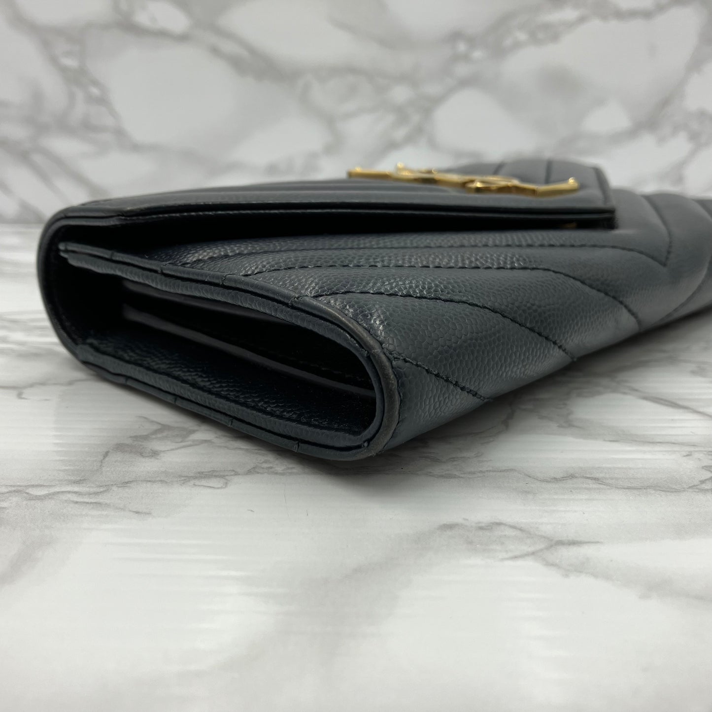 Yves Saint Laurent caviar long wallet