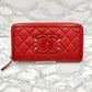 CHANEL Filigree Caviar Skin long wallet