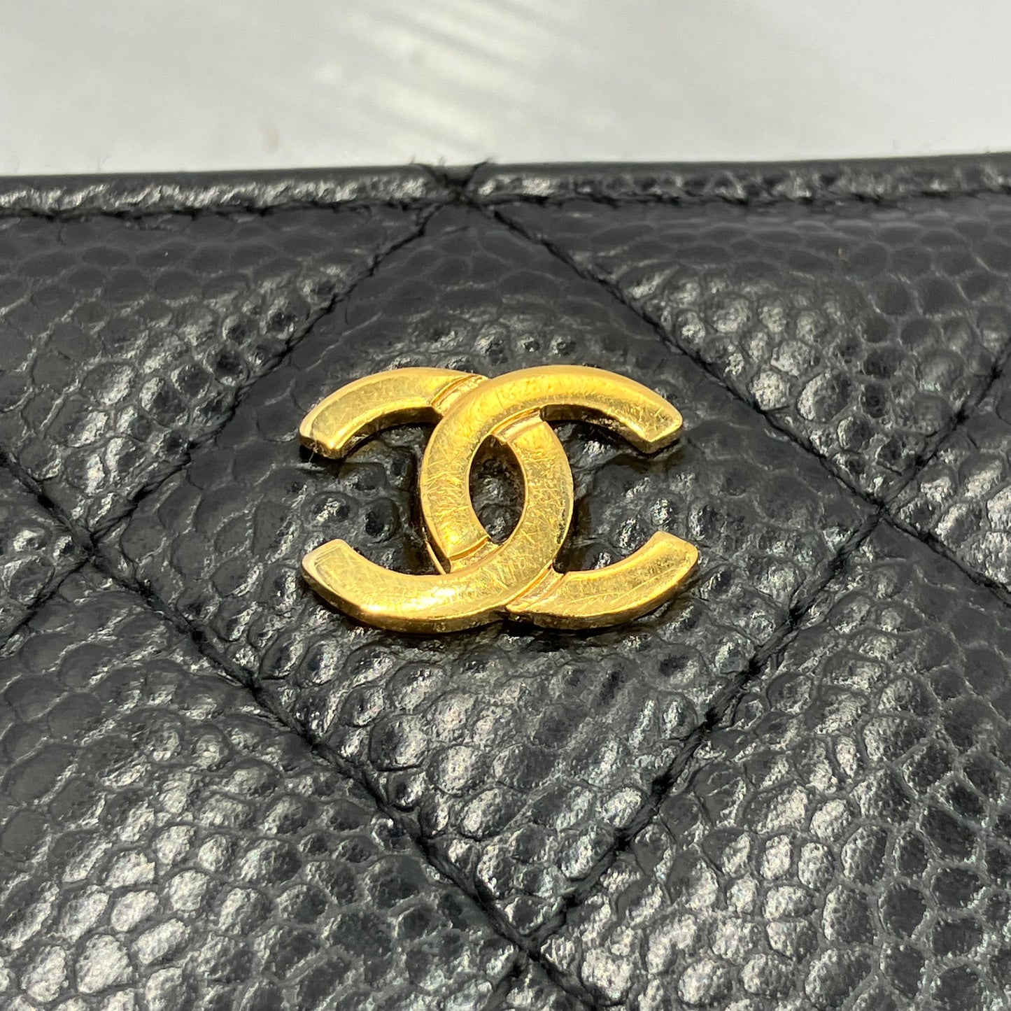 CHANEL Caviar long wallet