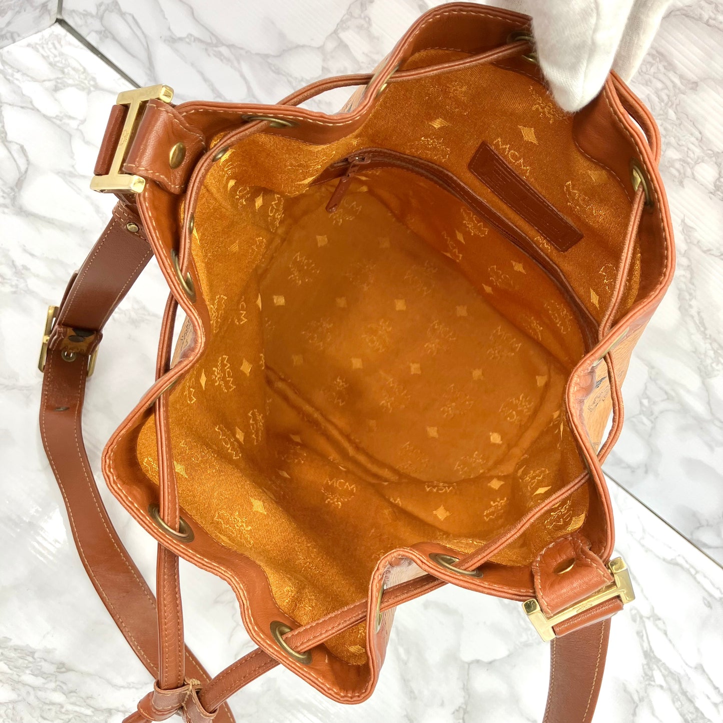 MCM Drawstring shoulder bag