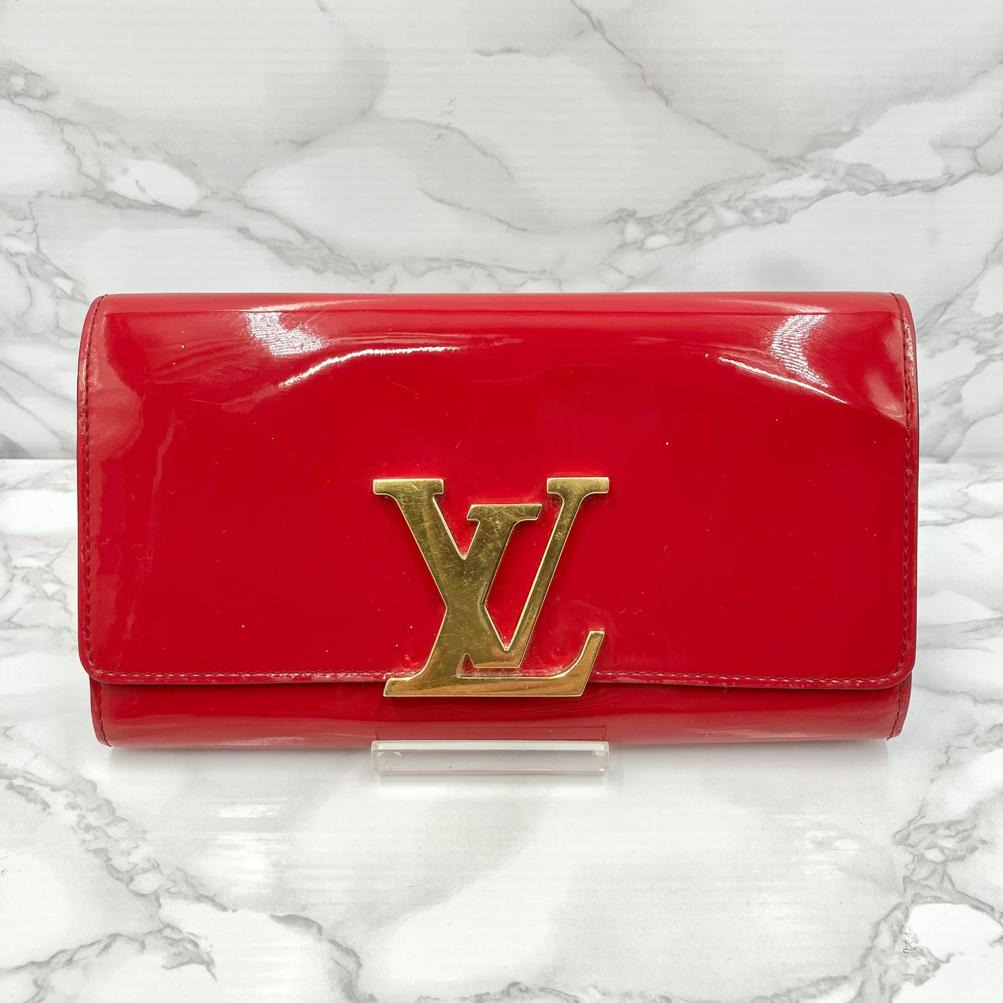 LOUIS VUITTON Vernis Capucines Long Wallets