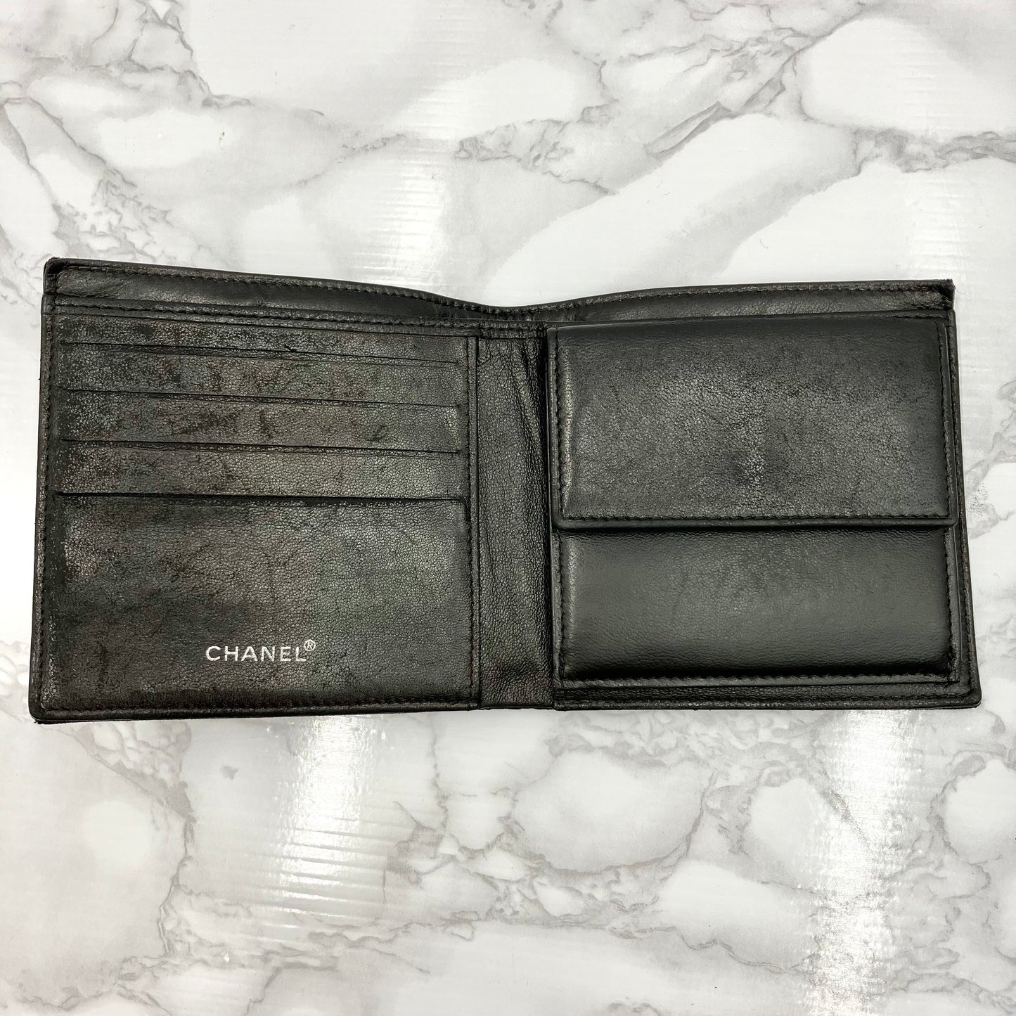 CHANEL New Trabel Line Folding Wallet