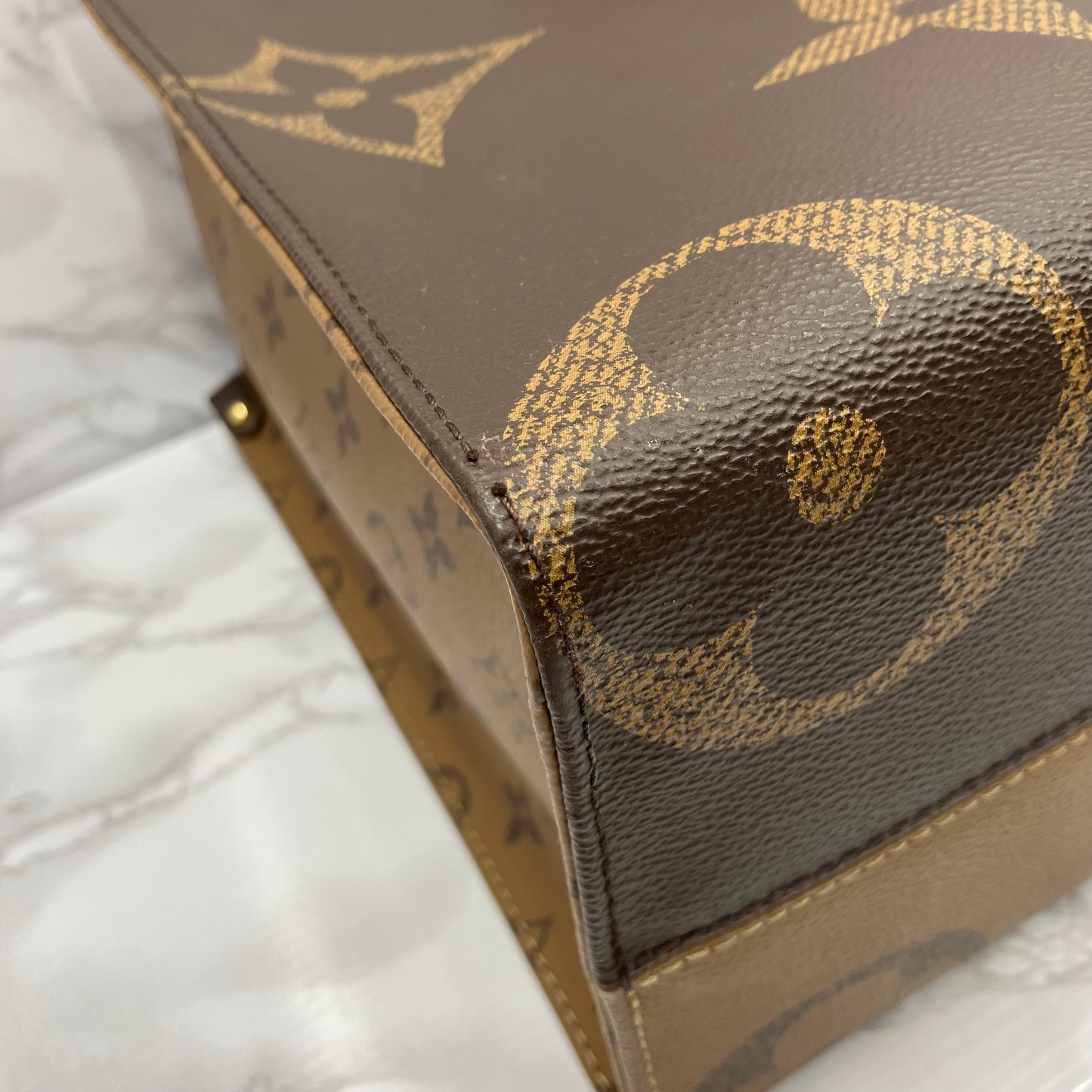LOUIS VUITTON Monogram Reverse Giant On The Go MM