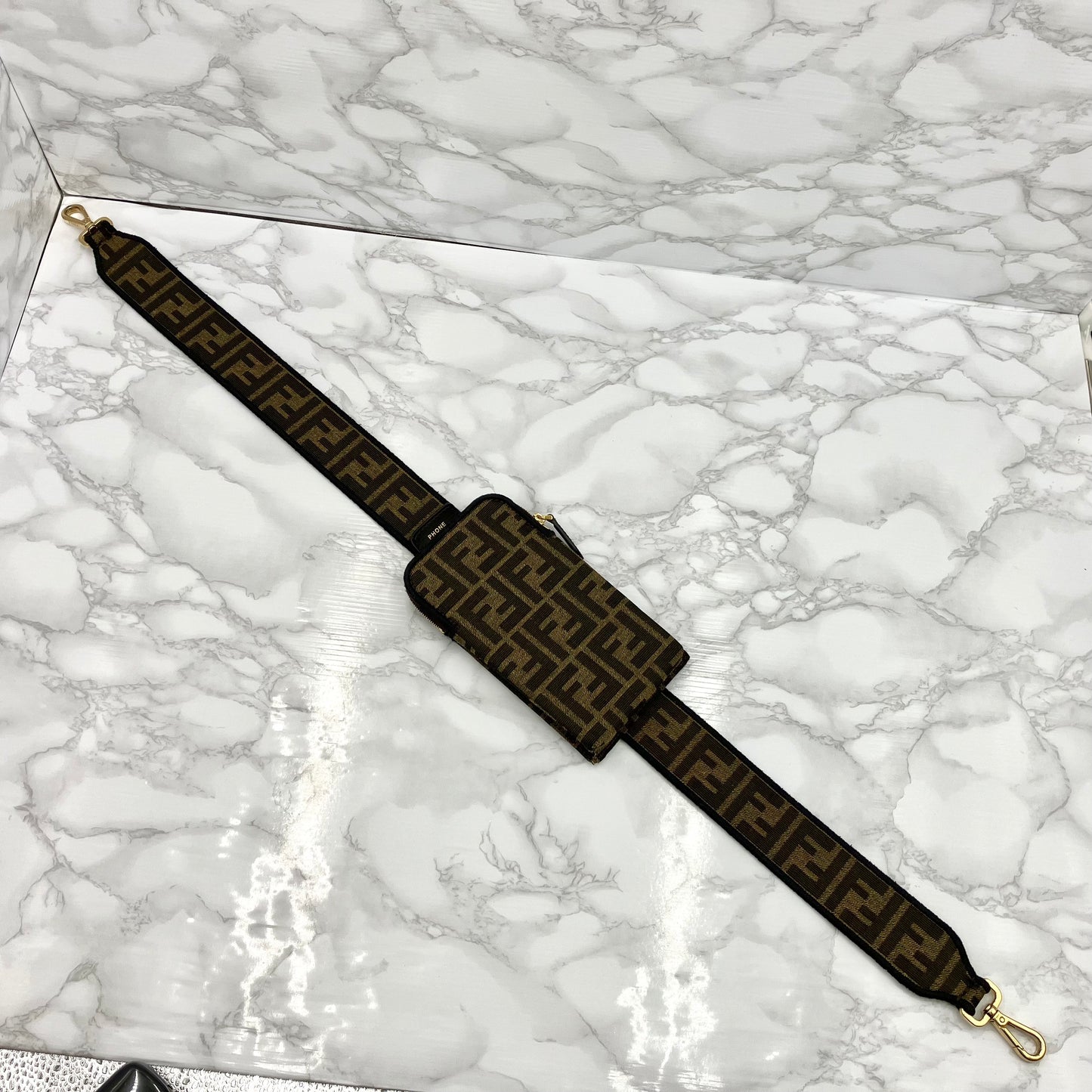 FENDI Zucca strap pouch