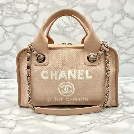 CHANEL 2way Deauville Bowling Bag