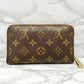 LOUIS VUITTON Monogram zippy compact