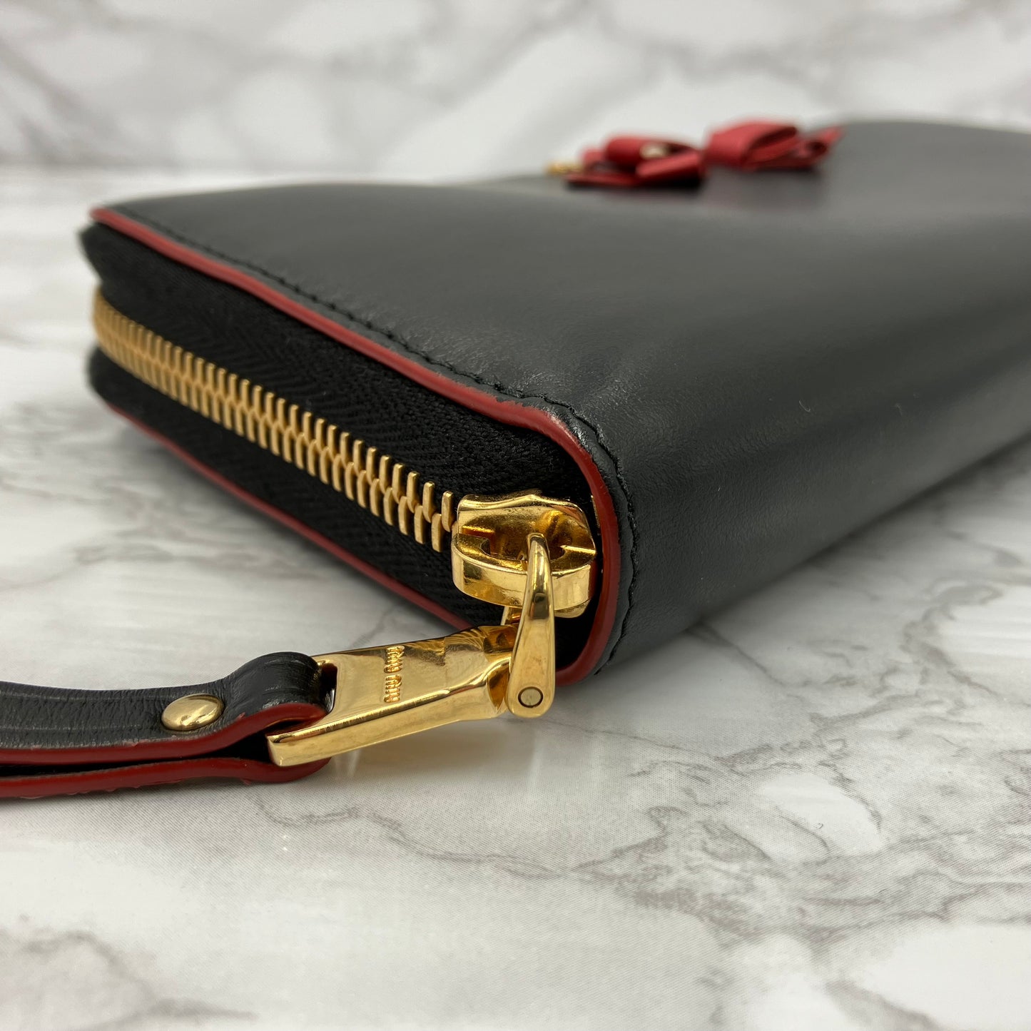 MIUMIU leather long wallet