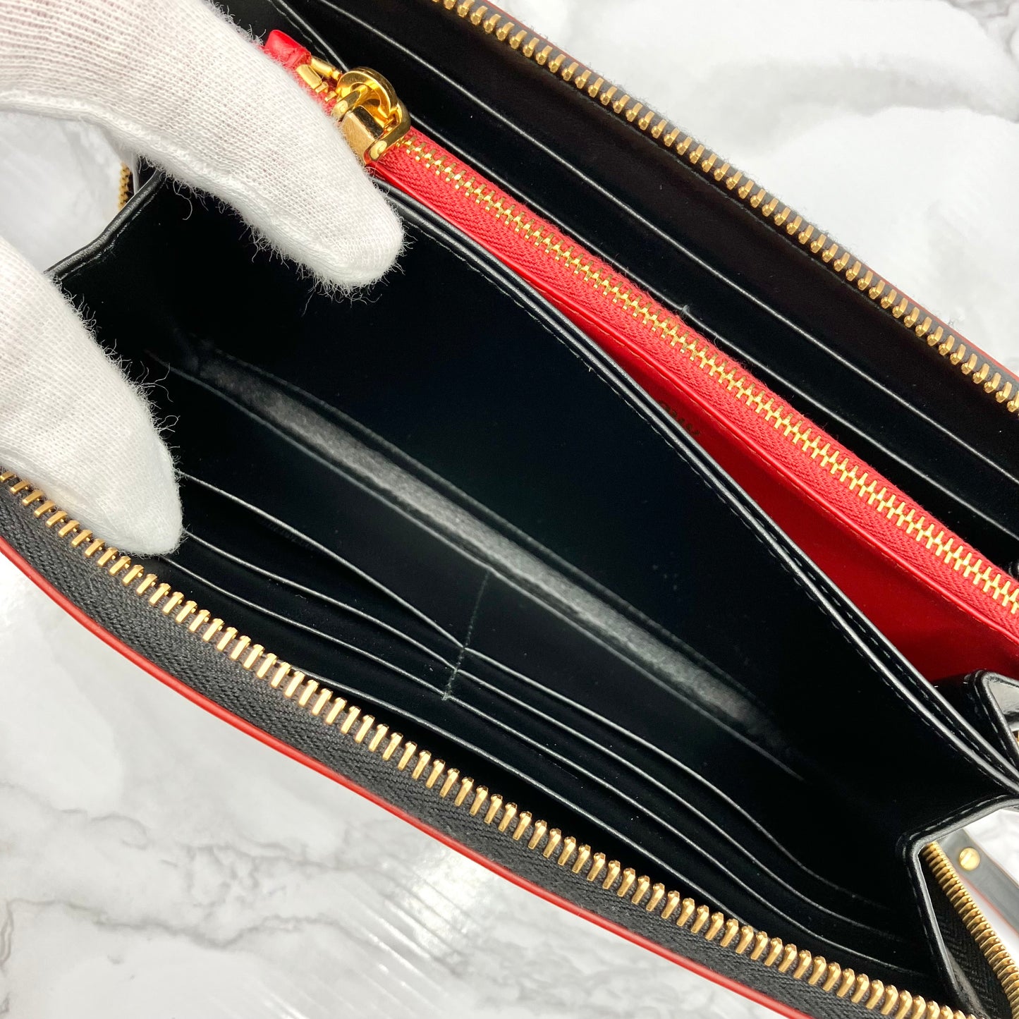 MIUMIU leather long wallet