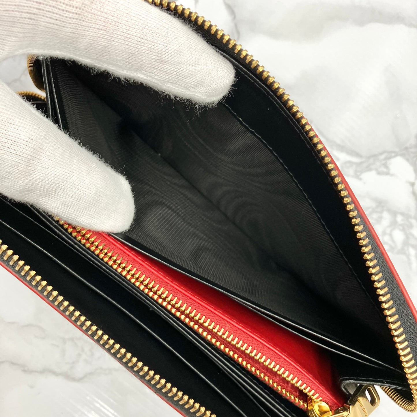 MIUMIU leather long wallet