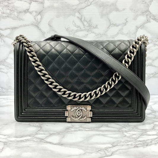 CHANEL BOYCHANEL lambskin Matrasse chain shoulder