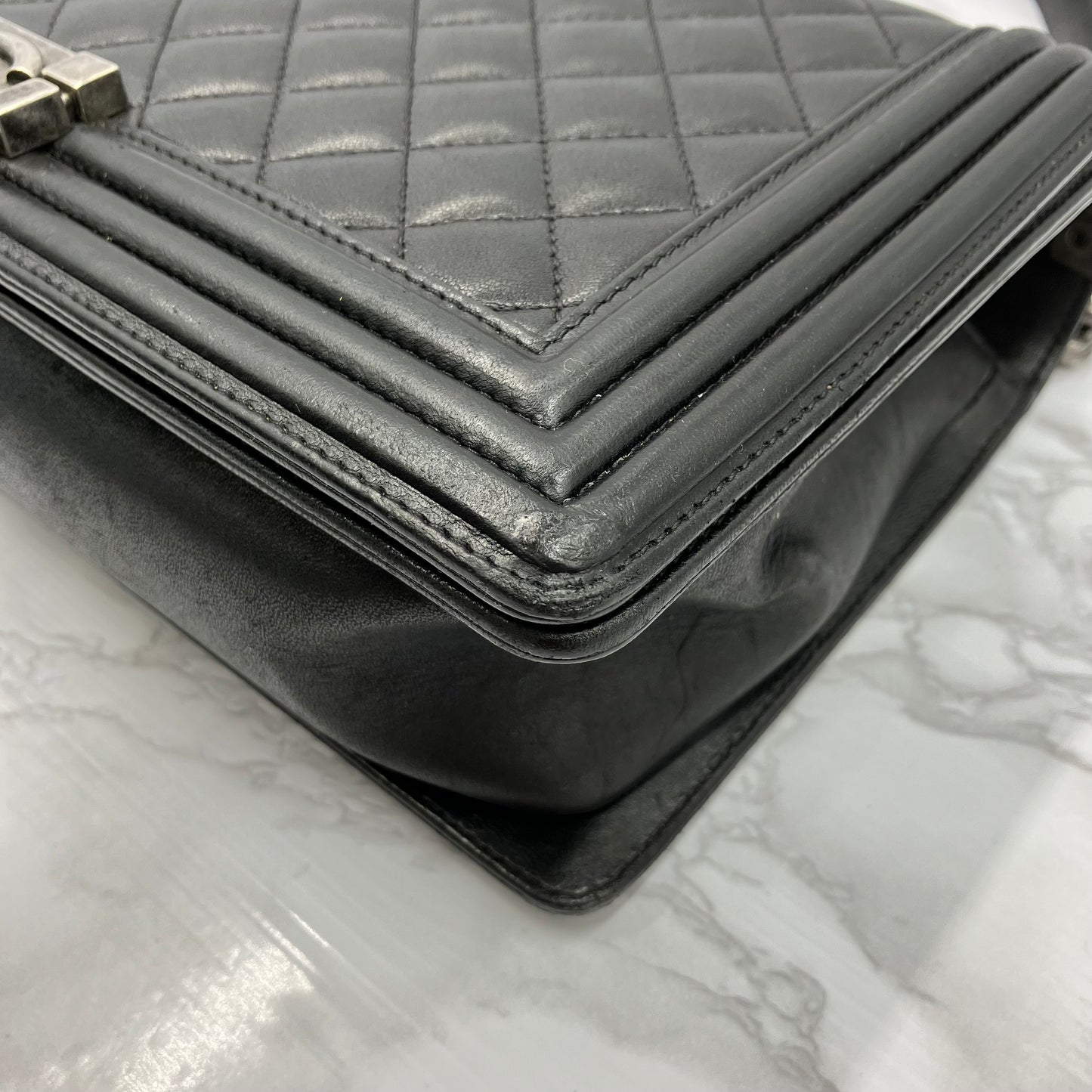 CHANEL BOYCHANEL lambskin Matrasse chain shoulder