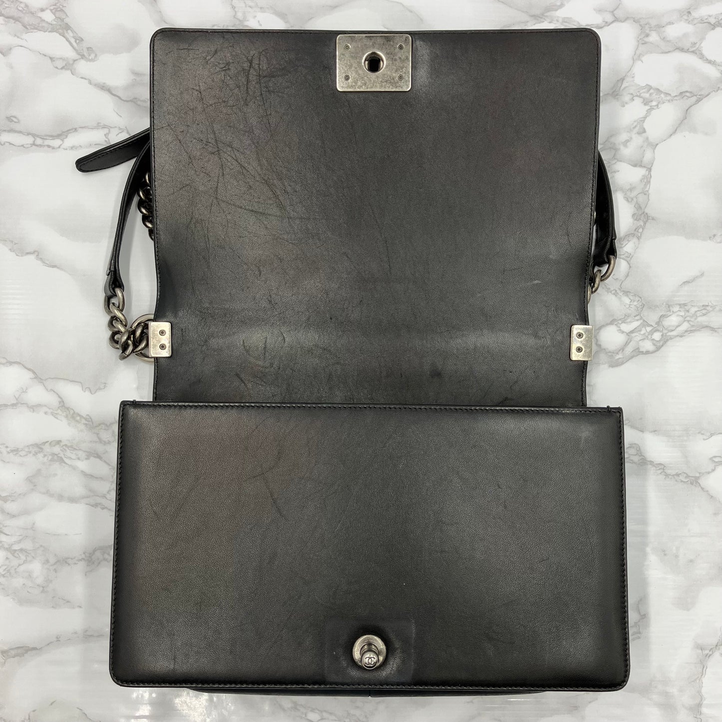 CHANEL BOYCHANEL lambskin Matrasse chain shoulder