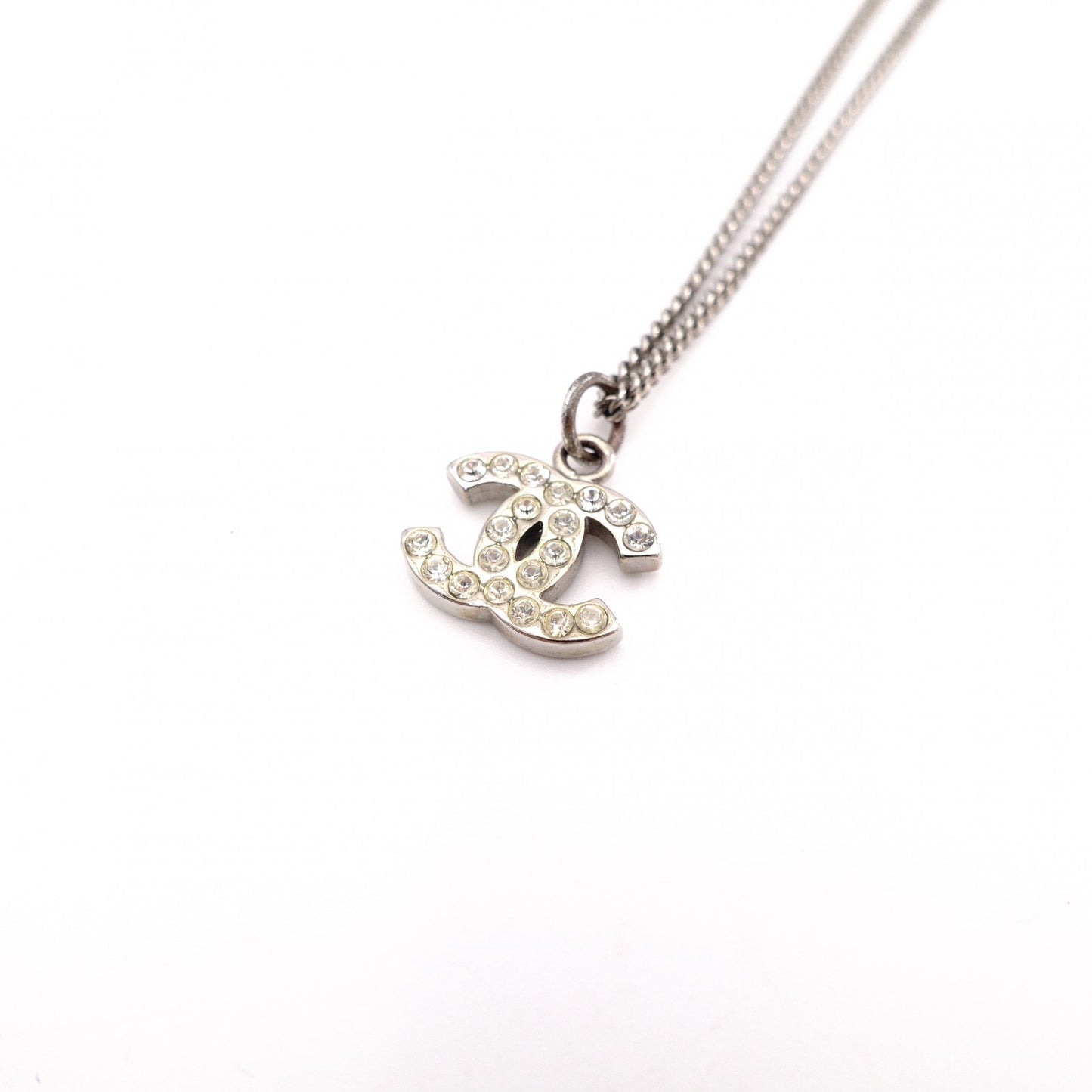 CHANEL シャネル ネックレス メタル/ラインストーン シルバー【中古】 レディース