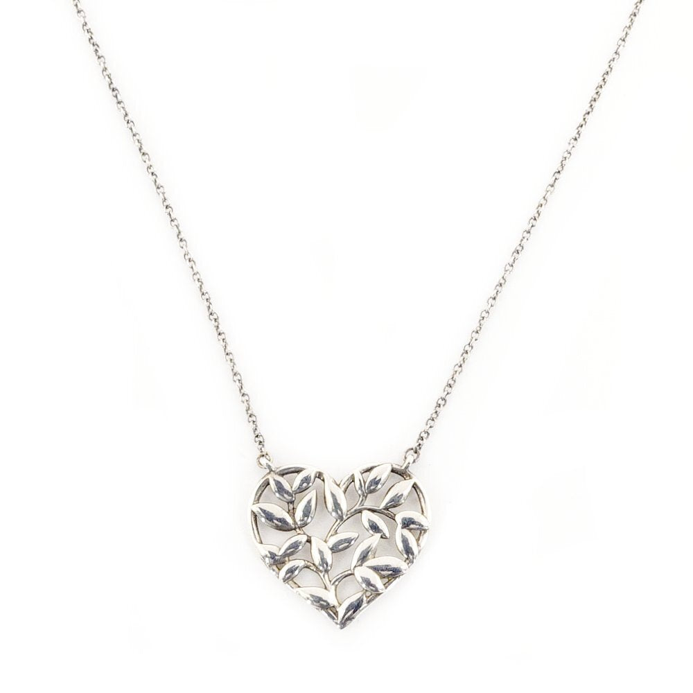 Tiffany & Co. Olive Necklace Sterling Silver 925 Heart Approx. 3g 6-12-041