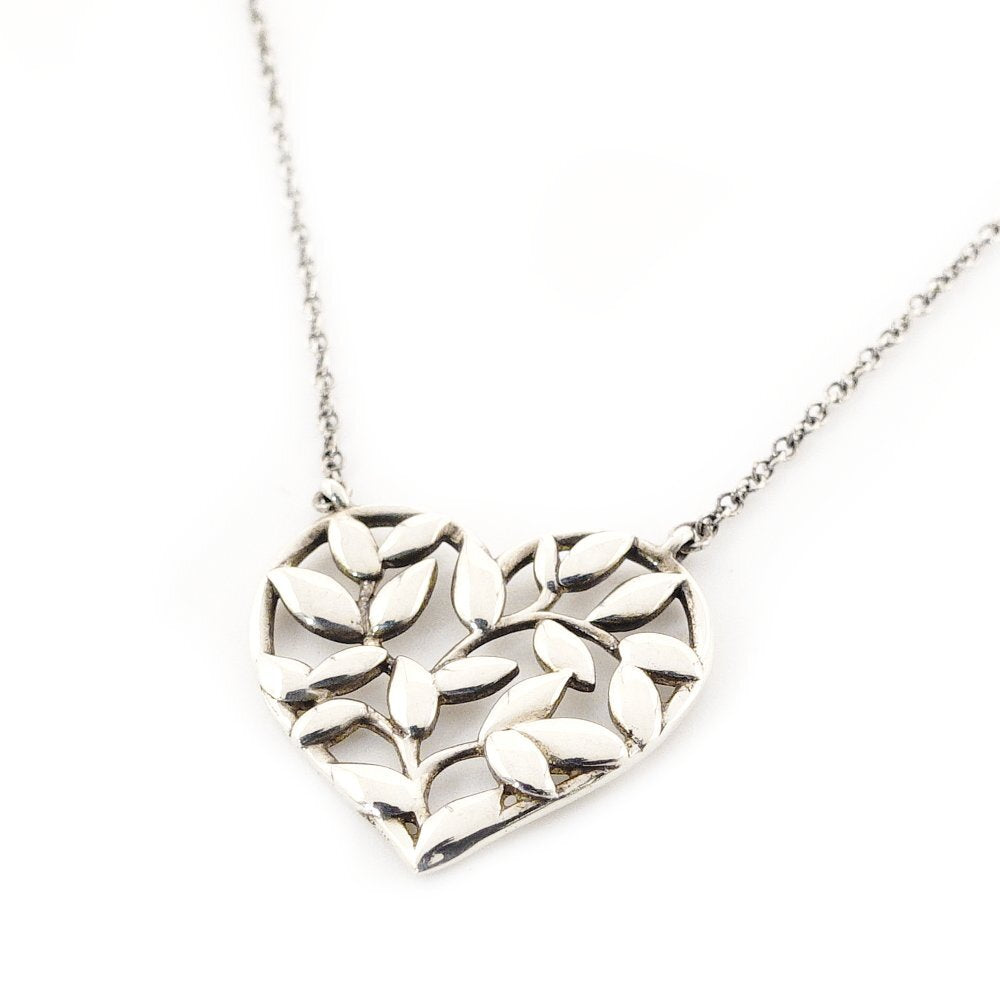 Tiffany & Co. Olive Necklace Sterling Silver 925 Heart Approx. 3g 6-12-041