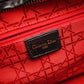 Christian Dior Lady Dior Medium Black Handbag Leather Gold Hardware Black 7-10-501