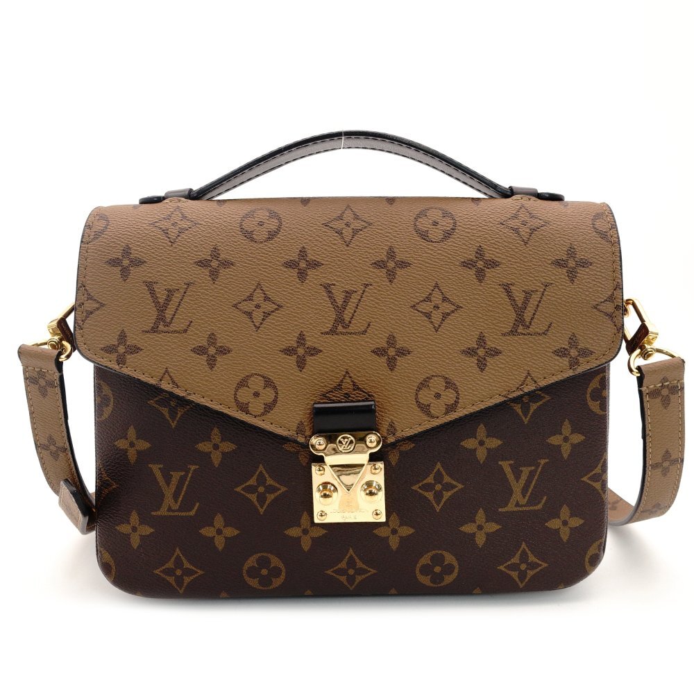 LOUIS VUITTON Pochette Métis Monogram Reverse Canvas PVC Leather Handbag 2-Way Shoulder 7-10-594