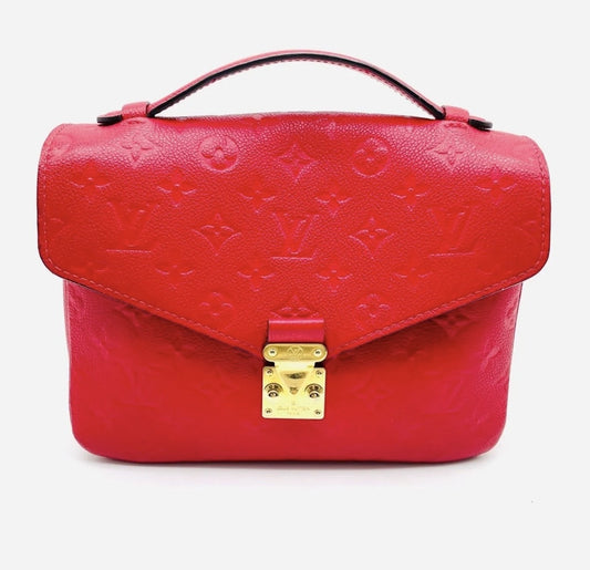 LOUIS VUITTON Anplant Pochette Métis Handbag Leather Shoulder Bag Women's Red 6-7-235