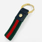 GUCCI Key Charm Sherry Line Key Holder Black Logo Leather Keyring Excellent Condition 7-2-128