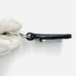 GUCCI Key Charm Leather Key Holder Black Logo Keyring Excellent Condition 7-2-206