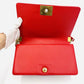 CHANEL Boy Chanel Leather 2-Way Red Shoulder Bag Red Women's Simple 7-3-431