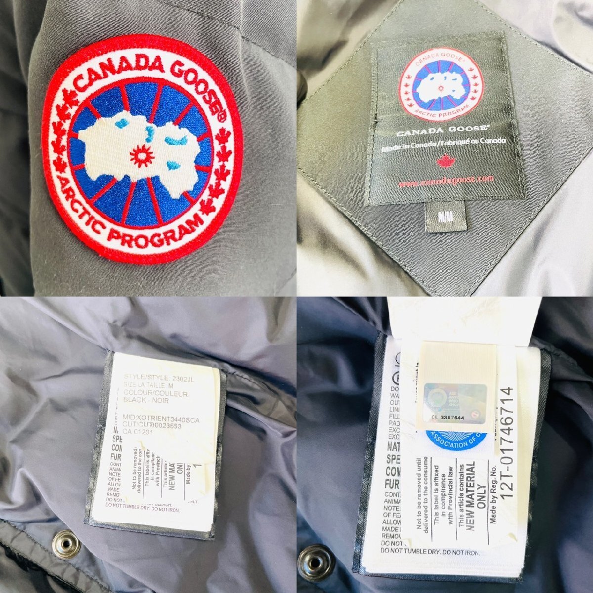 Canada Goose Mackenzie Parka Black Black M Size Down Coat Women's Excellent Condition Detachable Hood 6-12-646