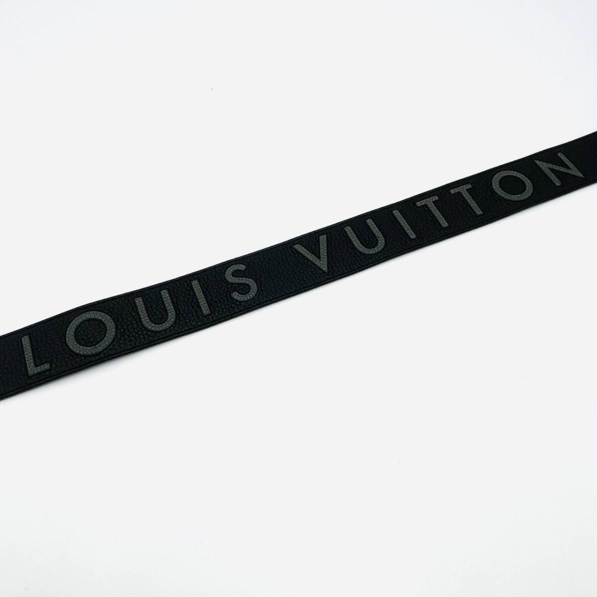 Louis Vuitton Shoulder Strap Black Reversible Black Leather 7-3-405